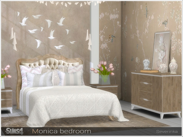 Sims 4 Monica bedroom by Severinka at TSR