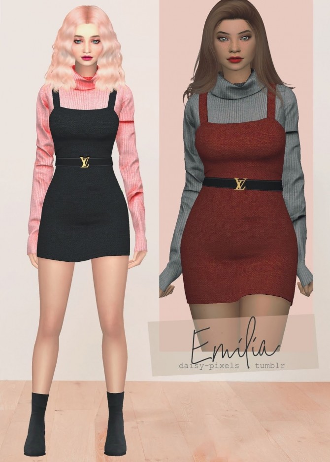 Sims 4 Emilia Dress at Daisy Pixels