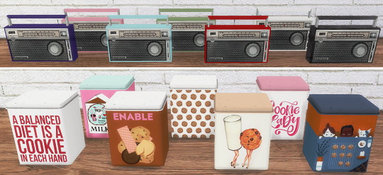 Sims 4 Functional Radio and Cookies Cans at Descargas Sims