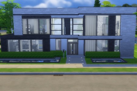 Monochrome Modern house by NoteCat at Mod The Sims