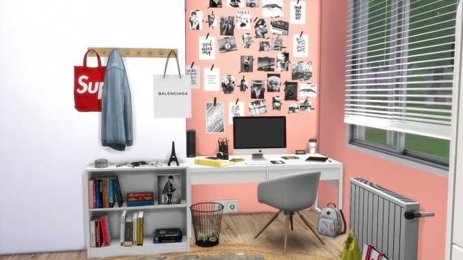 Sims 4 TEENAGE GIRL BEDROOM at MODELSIMS4