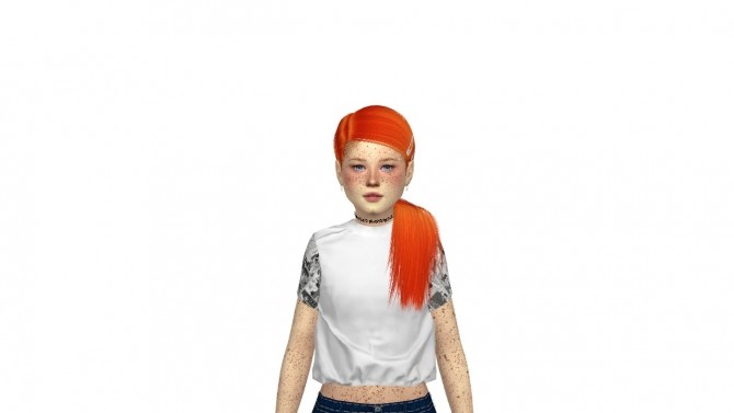 Sims 4 LEAH LILLITH TWINKLE HAIR KIDS AND TODDLER VERSION at REDHEADSIMS