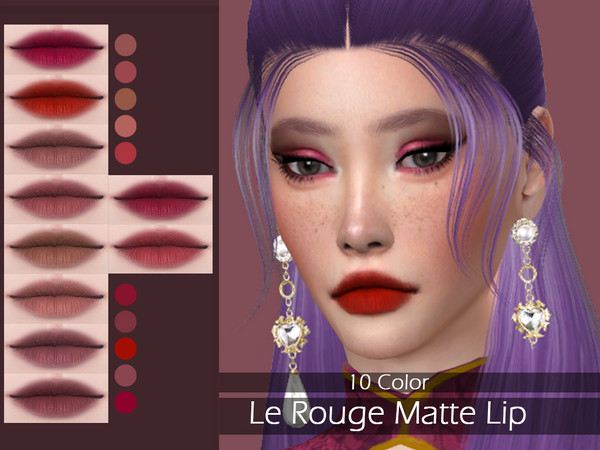 Sims 4 LMCS Le Rouge Matte Lip by Lisaminicatsims at TSR