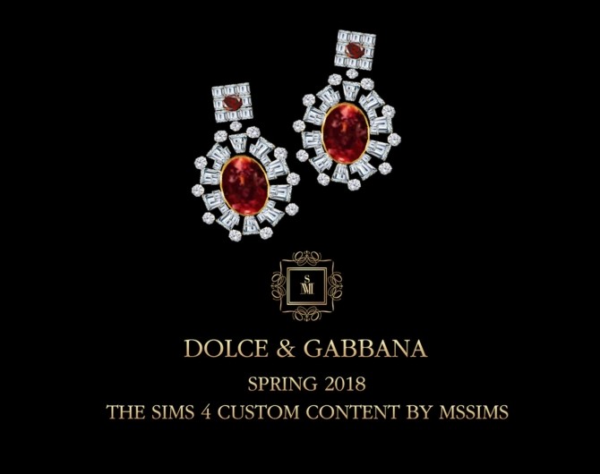 Sims 4 SPRING 2018 crown and earrings at MSSIMS