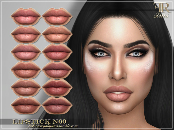 Sims 4 FRS Lipstick N60 by FashionRoyaltySims at TSR