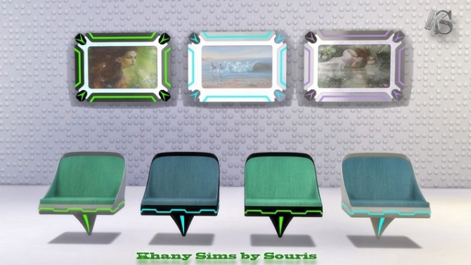 Sims 4 Future livingroom by Souris at Khany Sims
