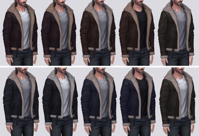 Sims 4 R.A.F Flying Bomber Jacket (P) at Darte77
