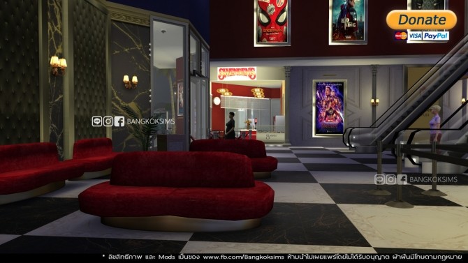 Sims 4 Neplex movie theatre (P) at BangkokSims