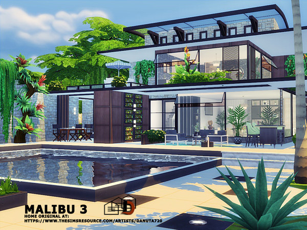 Sims 4 Malibu 3 villa by Danuta720 at TSR