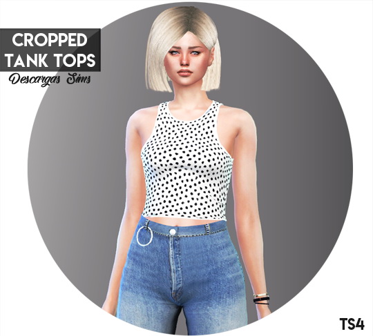 Sims 4 Crop Tank Tops at Descargas Sims