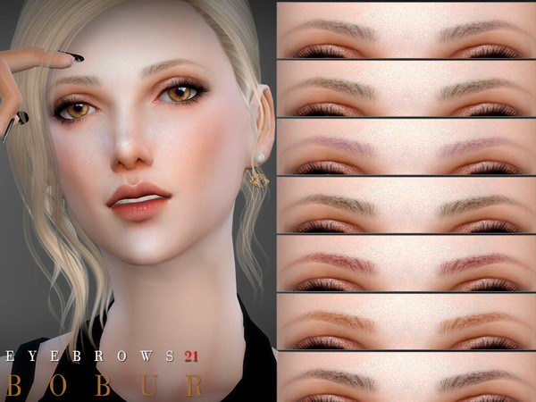 Sims 4 Eyebrows 21 by Bobur3 at TSR