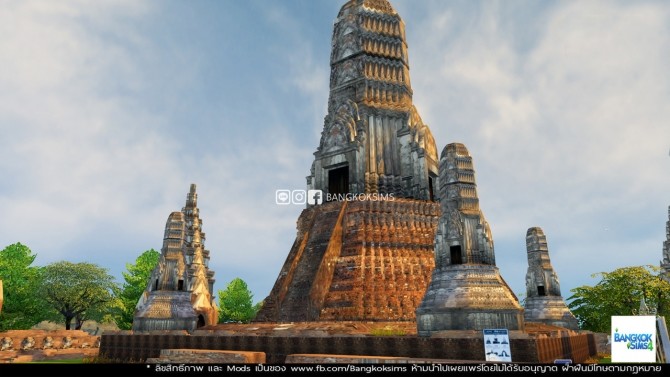 Sims 4 Wat Chaiwatthanaram temple at BangkokSims