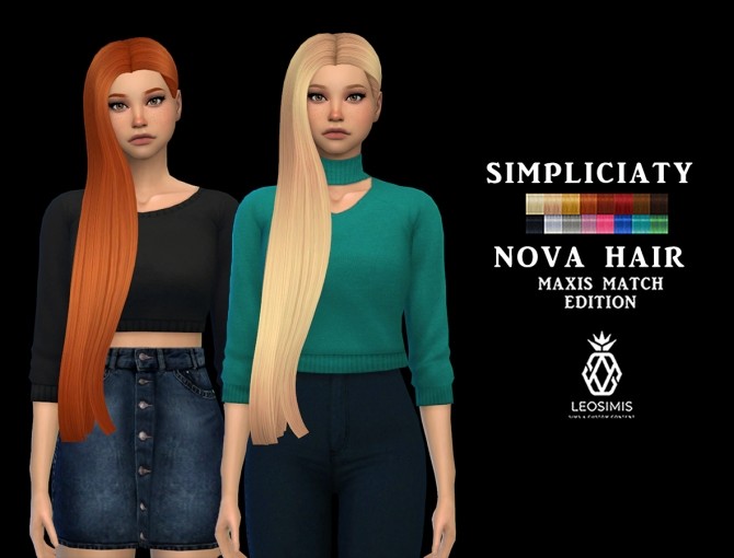 Sims 4 Nova Hair MM at Leo Sims