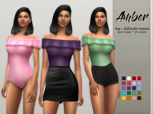Sims 4 Amber Bodysuit by Sifix at TSR