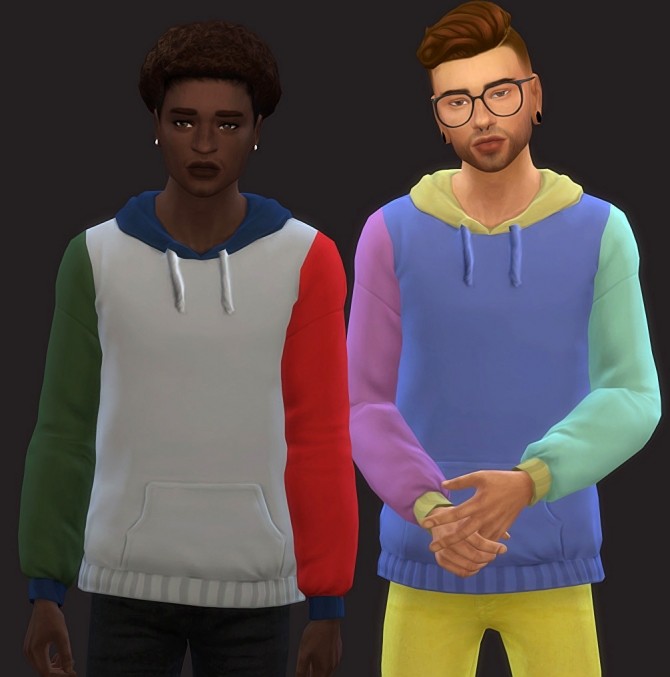 Sims 4 Multi Colored Hoodie at Maimouth Sims4