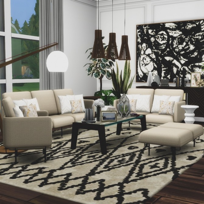 Sims 4 Jakob Seating Collection   Modern Comfort Objects at Simsational Designs