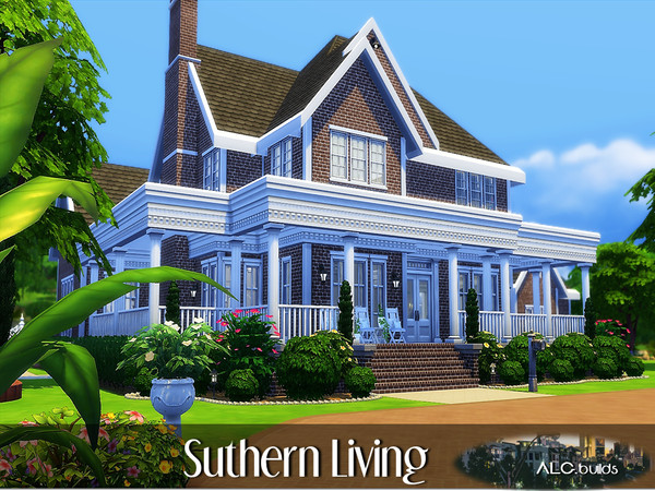 Sims 4 Southern Living family home by ALGbuilds at TSR