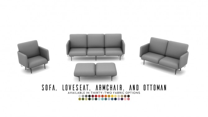 Sims 4 Jakob Seating Collection   Modern Comfort Objects at Simsational Designs