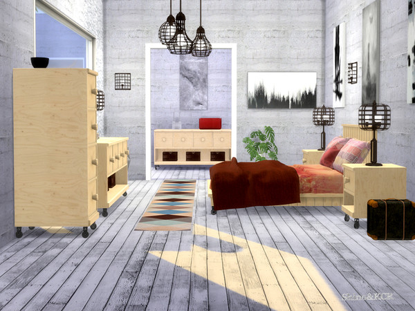 Sims 4 Bedroom Mona by ShinoKCR at TSR