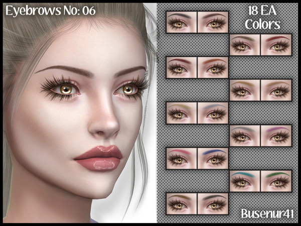 Sims 4 Eyebrows N06 by busenur41 at TSR