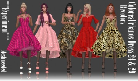 Colores Urbanos Dress 24 & 29 Recolors at Annett’s Sims 4 Welt