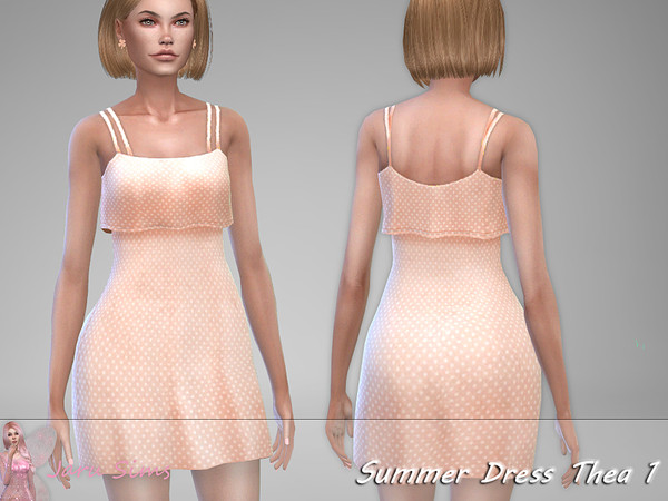 Sims 4 Summer Dress Thea 1 by Jaru Sims at TSR