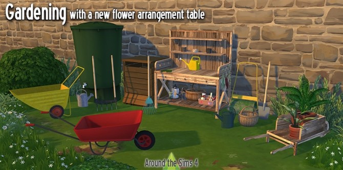 Sims 4 Gardening set by Sandy at Around the Sims 4
