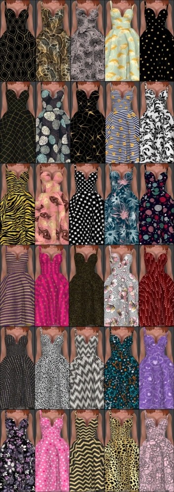 Sims 4 Colores Urbanos Dress 24 & 29 Recolors at Annett’s Sims 4 Welt