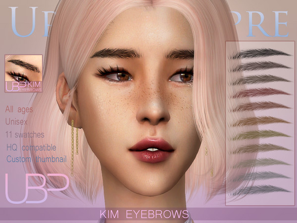 Sims 4 Kim eyebrows by Urielbeaupre at TSR