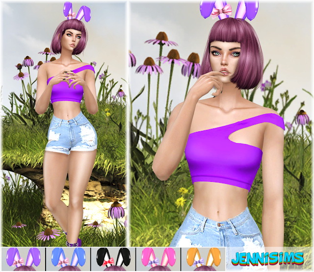 Sims 4 Collection Headband Bunny Eggs 4 versions at Jenni Sims