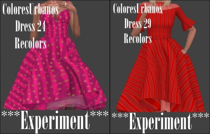 Sims 4 Colores Urbanos Dress 24 & 29 Recolors at Annett’s Sims 4 Welt