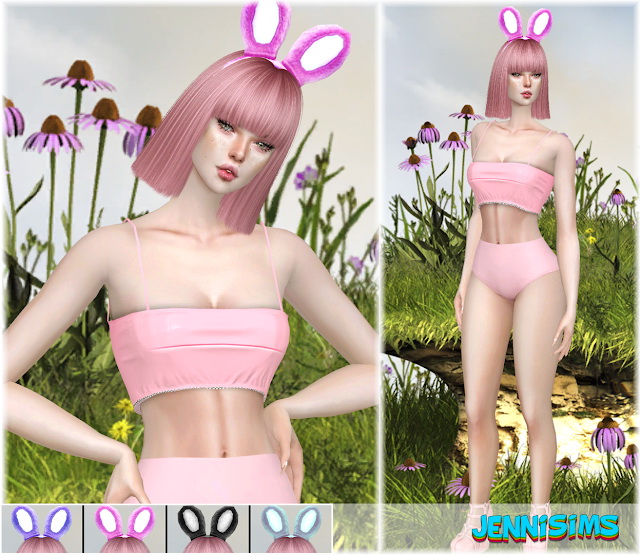 Sims 4 Collection Headband Bunny Eggs 4 versions at Jenni Sims