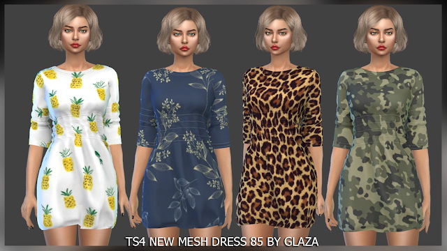 Sims 4 Dress 85 at All by Glaza