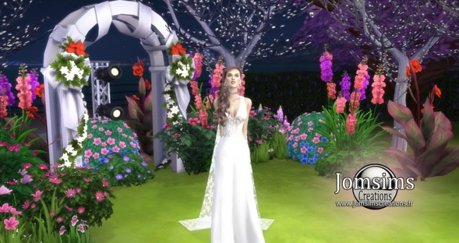 Sims 4 Slesliniana wedding dress at Jomsims Creations