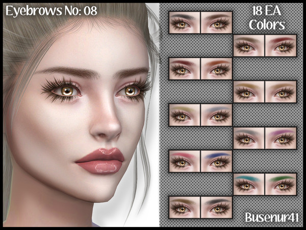 Sims 4 Eyebrows N08 by busenur41 at TSR