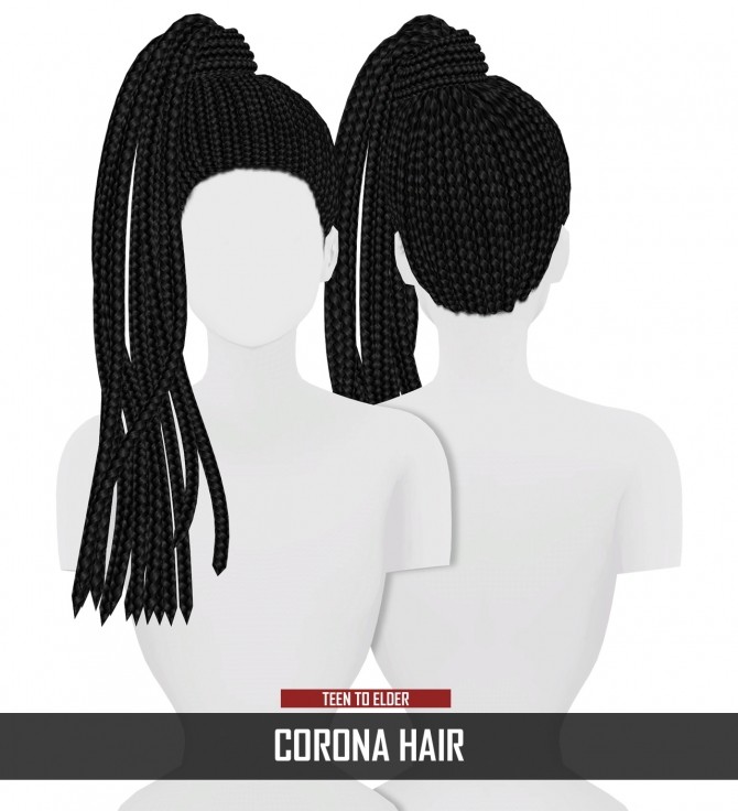 Sims 4 CORONA HAIR at REDHEADSIMS