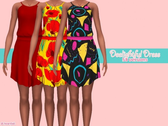 Sims 4 Deelightful dress at Heartfall