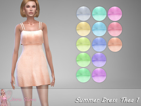 Sims 4 Summer Dress Thea 1 by Jaru Sims at TSR