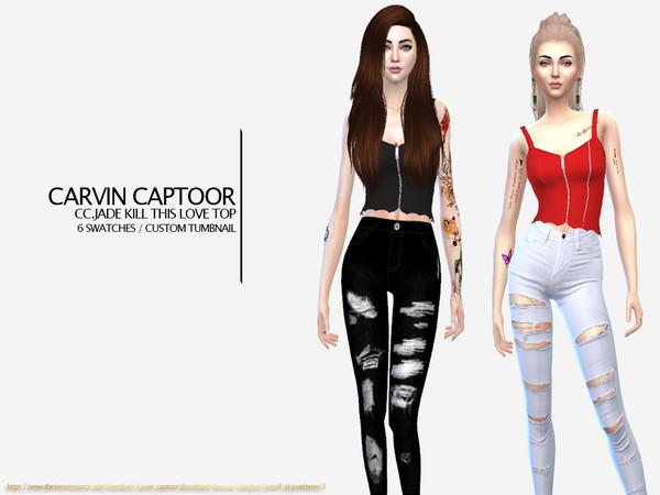 Sims 4 Jade top by carvin captoor at TSR