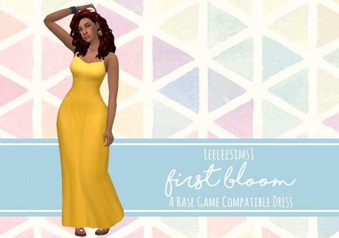 Sims 4 First Bloom Dress at leeleesims1