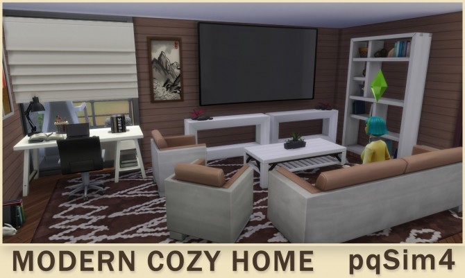 Sims 4 Modern Cozy Home at pqSims4