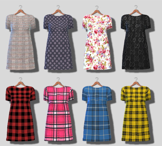 Sims 4 Simple Short Sleeve Dresses at Descargas Sims