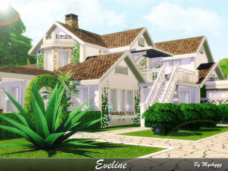 Eveline house by MychQQQ at TSR » Sims 4 Updates