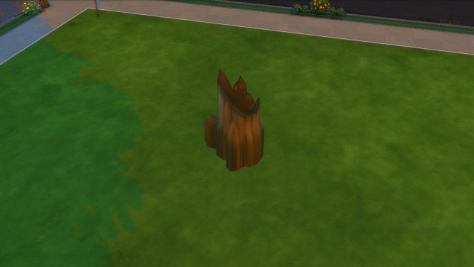 Sims 4 Liberated Single Tree Stump by SatiSim at Mod The Sims
