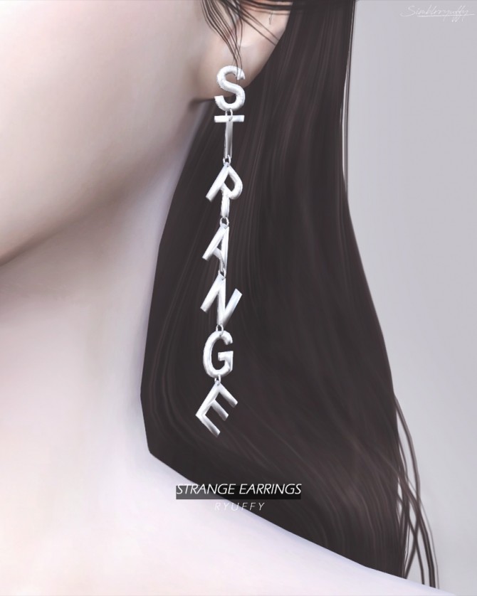 Sims 4 STRANGE Earrings at RYUFFY