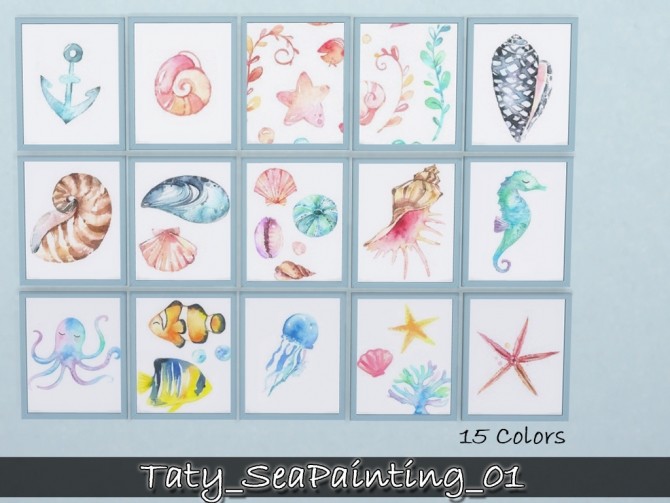 Sims 4 Sea paintings 01 at Taty – Eámanë Palantír