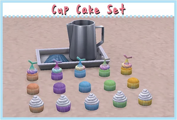 Sims 4 Cup Cake sets at A luckyday