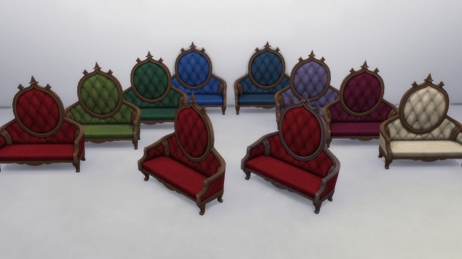 Sims 4 Gothic Seating Recolors by TheJim07 at Mod The Sims