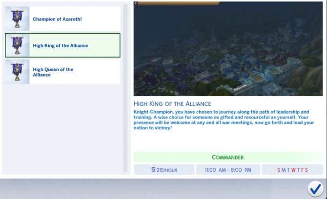 Sims 4 For The Alliance Custom Career by N.Blightcaller at Mod The Sims