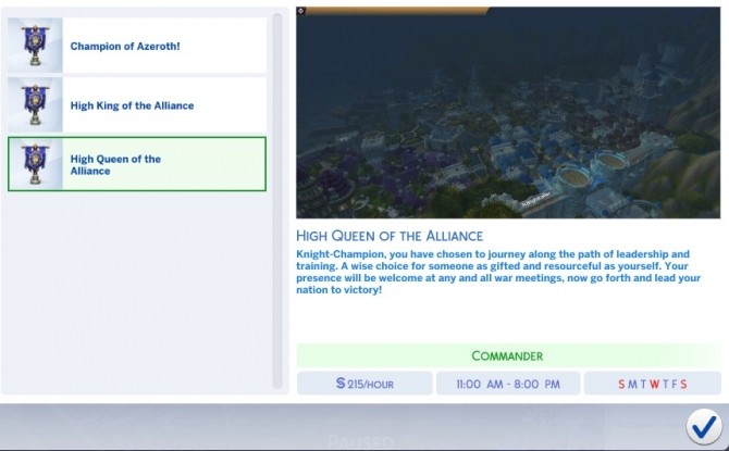 Sims 4 For The Alliance Custom Career by N.Blightcaller at Mod The Sims